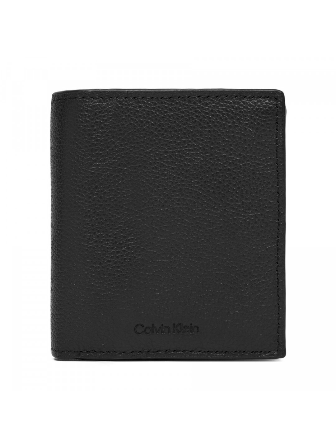 Velká pánská peněženka Calvin Klein Micropebble Comp Trifold W Coin LV04D1034G Černá